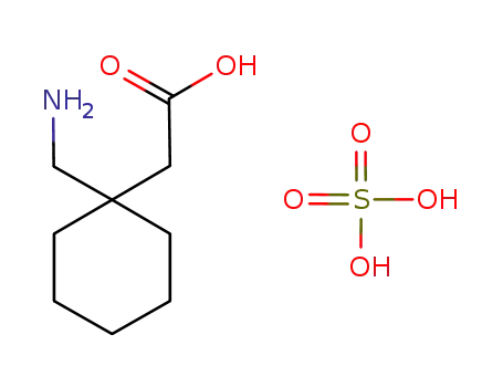 Molecular Structure of 585540-04-1 (Cyclohexaneacetic acid, 1-(aminomethyl)-, sulfate (1:1))