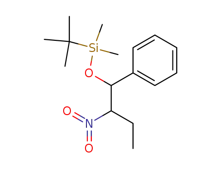 Molecular Structure of 72936-48-2 (1-(dimethyl-t-butyl-silyloxy)-2-nitro-1-phenyl-butan)