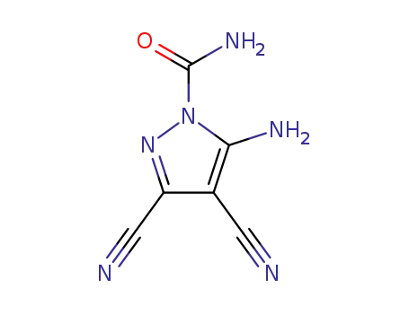 Molecular Structure of 5745-84-6 (5-amino-3,4-dicyano-pyrazole-1-carboxylic acid amide)