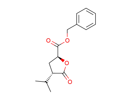 Molecular Structure of 325740-58-7 ((2S,4S)-4-Isopropyl-5-oxo-tetrahydro-furan-2-carboxylic acid benzyl ester)