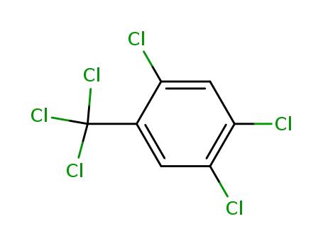 Molecular Structure of 27020-90-2 (Benzene, 1,2,4-trichloro-5-(trichloromethyl)-)