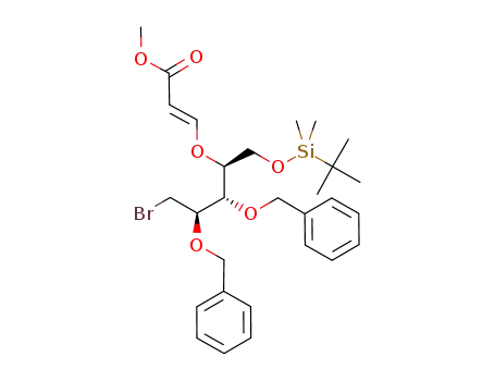 (E)-3-[(1S,2S,3R)-2,3-Bis-benzyloxy-4-bromo-1-(tert-butyl-dimethyl-silanyloxymethyl)-butoxy]-acrylic acid methyl ester