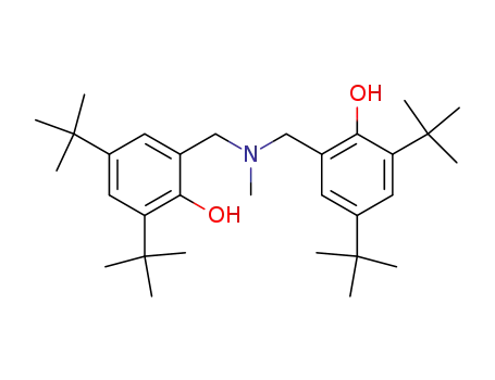 Molecular Structure of 120695-70-7 (Phenol, 2,2'-[(methylimino)bis(methylene)]bis[4,6-bis(1,1-dimethylethyl)-)