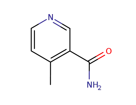 Molecular Structure of 7250-52-4 (4-Methyl-3-pyridinecarboxamide)