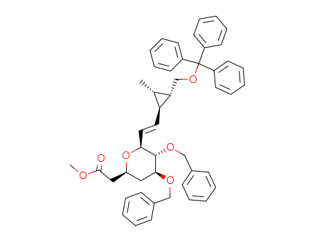 methyl (8E,10S,11S,12S)-2,3-di-O-benzyl-1,4-dideoxy-1β-<11-methyl-12-triphenylmethoxymethylcyclopropylethenyl>-D-glucoheptopyranuronate