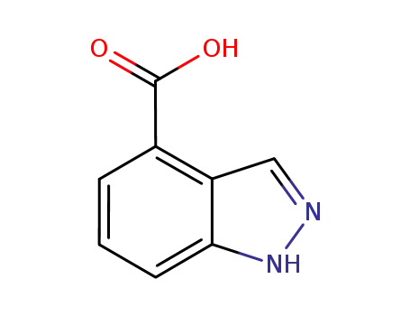 Molecular Structure of 677306-38-6 (1H-INDAZOLE-4-CARBOXYLIC ACID)
