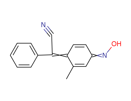 Benzeneacetonitrile, α-[4-(hydroxyimino)-2-methyl-2,5-cyclohexadien-1-ylidene]-