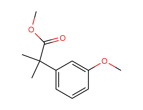 Molecular Structure of 32454-33-4 (2-(3-Methoxy-phenyl)-2-Methyl-propionic acid Methyl ester)