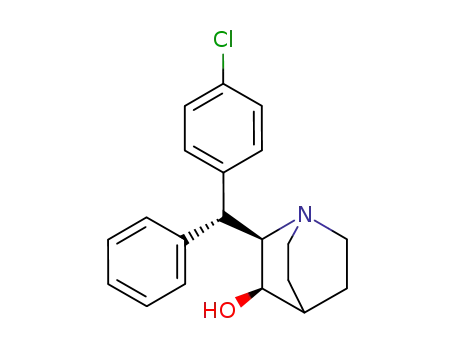 Molecular Structure of 54549-19-8 (beta-cis-2-(4-Chlorobenzhydryl)-3-quinuclidinol)