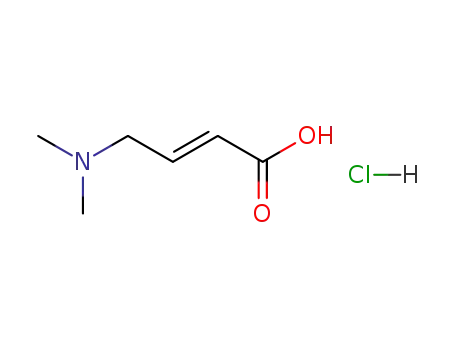 Molecular Structure of 1130155-48-4 ((E)-4-(diMethylaMino)but-2-enoic acid (Hydrochloride))