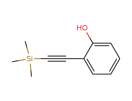 Molecular Structure of 81787-62-4 (Phenol, 2-[(trimethylsilyl)ethynyl]-)
