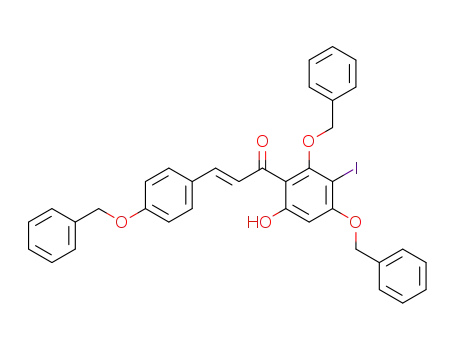 2-Propen-1-one,
1-[6-hydroxy-3-iodo-2,4-bis(phenylmethoxy)phenyl]-3-[4-(phenylmethoxy
)phenyl]-, (2E)-