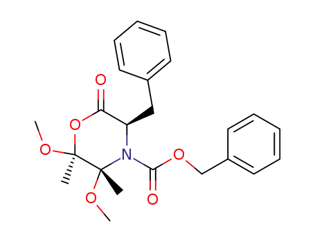 4-Morpholinecarboxylic acid,
2,3-dimethoxy-2,3-dimethyl-6-oxo-5-(phenylmethyl)-, phenylmethyl
ester, (2S,3R,5R)-