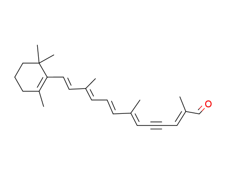 Molecular Structure of 16910-82-0 (2,6,8,10,12-Tridecapentaen-4-ynal,2,7,11-trimethyl-13-(2,6,6-trimethyl-1-cyclohexen-1-yl)-, (2E,6E,8E,10E,12E)-)