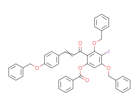 4,2',4'-tris(benzyloxy)-6'-benzyloxy-3'-iodochalcone