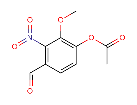 Molecular Structure of 2698-69-3 (4-FORMYL-2-METHOXY-3-NITROPHENYL ACETATE)