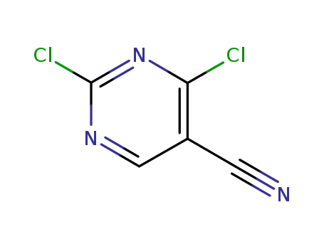 Molecular Structure of 3177-24-0 (2,4-Dichloro-5-cyanopyrimidine)