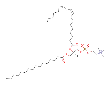 Molecular Structure of 6931-84-6 (1-palmitoyl-2-linoleoylphosphatidylcholine)
