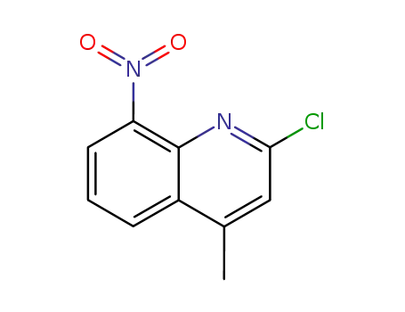 Molecular Structure of 54965-58-1 (Quinoline, 2-chloro-4-methyl-8-nitro-)