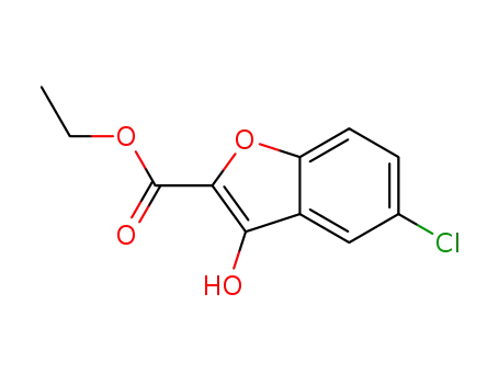 Molecular Structure of 62755-94-6 (2-Benzofurancarboxylic acid, 5-chloro-3-hydroxy-, ethyl ester)
