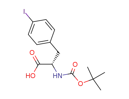 Molecular Structure of 62129-44-6 (Boc-4-Iodo-L-phenylalanine)