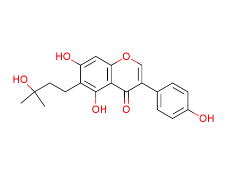 4H-1-Benzopyran-4-one,
5,7-dihydroxy-6-(3-hydroxy-3-methylbutyl)-3-(4-hydroxyphenyl)-