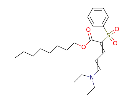 Molecular Structure of 98835-90-6 (Octyl 5-N,N-diethylamino-2-phenylsulfonyl-2,4-pentadienoate)