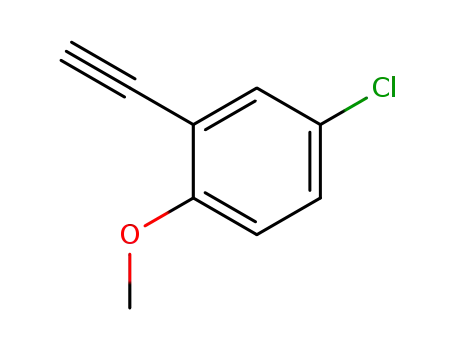 Molecular Structure of 95186-47-3 (4-chloro-2-ethynyl-1-methoxybenzene)