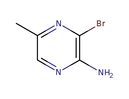 Molecular Structure of 74290-65-6 (2-Amino-3-bromo-5-methylpyrazine)