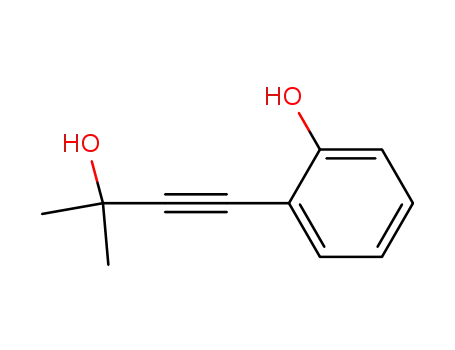 Molecular Structure of 139416-74-3 (Phenol, 2-(3-hydroxy-3-methyl-1-butynyl)-)