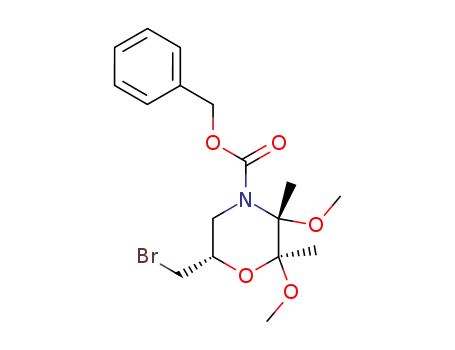 4-Morpholinecarboxylic acid,
6-(bromomethyl)-2,3-dimethoxy-2,3-dimethyl-, phenylmethyl ester,
(2S,3R,6S)-
