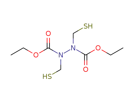 Molecular Structure of 145626-91-1 (N,N'-Dicarbethoxy-N,N'-bis(mercaptomethyl)hydrazine)