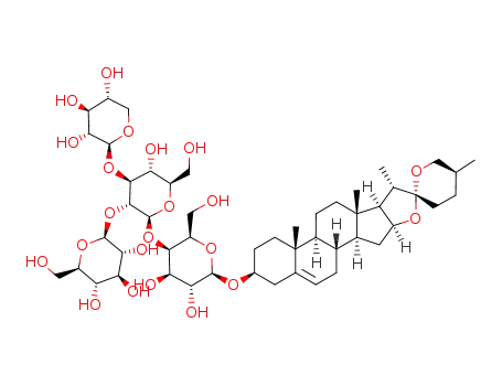 (25S)-spirost-5-en-3β-yl O-β-D-glucopyranosyl-(1→2)-O-[β-D-xylopyranosyl-(1→3)]-O-β-D-glucopyranosyl-(1→4)-β-D-galactopyranoside