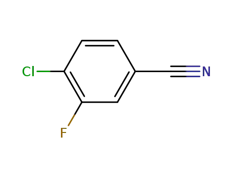 Molecular Structure of 110888-15-8 (4-Chloro-3-fluorobenzonitrile)