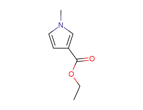 Molecular Structure of 68384-82-7 (1H-Pyrrole-3-carboxylicacid,1-methyl-,ethylester(9CI))