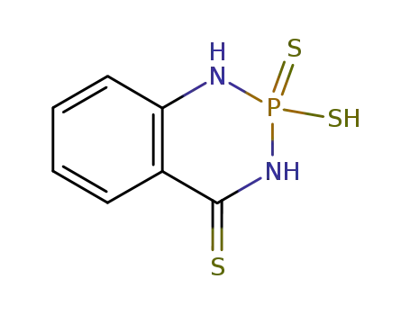 Molecular Structure of 100698-05-3 (1,3,2-Benzodiazaphosphorine-4(1H)-thione, 2,3-dihydro-2-mercapto-,
2-sulfide)