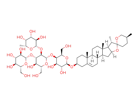 (25S)-spirost-5-en-3-ol 3-O-β-D-glucopyranosyl-(1→3)-[β-D-fucopyranosyl-(1→2)]-β-D-glucopyranosyl-(1→4)-β-D-galactopyranoside