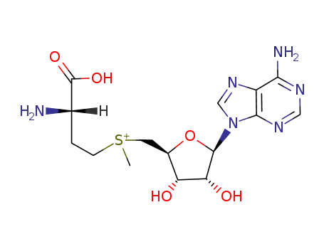 Molecular Structure of 485-80-3 (S-adenosylmethionine)