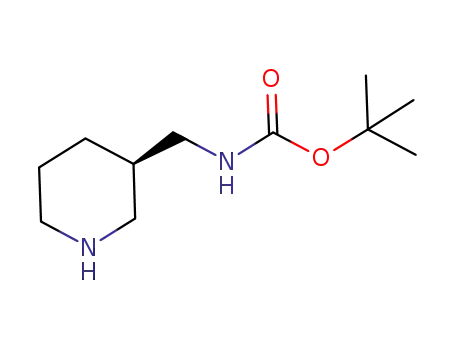 Molecular Structure of 879275-33-9 (N-[(3R)-3-PIPERIDINYLMETHYL]-CARBAMIC ACID 1,1-DIMETHYLETHYL ESTER)