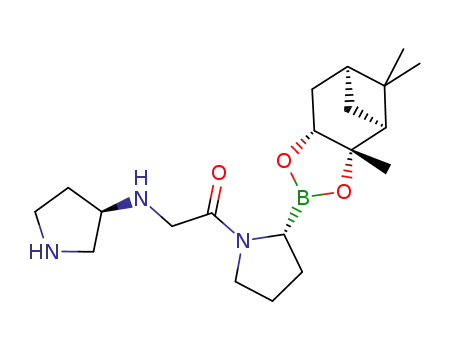 (2R)-1-{2-[(3R)-pyrrolidinylamino]-acetyl}-pyrrolidine-2-boronic acid (1S,2S,3R,5S)-pinanediol ester