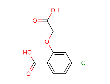 Molecular Structure of 401622-26-2 (Benzoic acid, 2-(carboxymethoxy)-4-chloro-)
