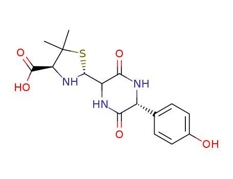 (4S)-2-(5-(4-Hydroxyphenyl)-3,6-dioxopiperazin-2-yl)-5,5-dimethylthiazolidine-4-carboxylic acid