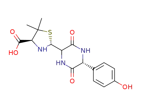 Molecular Structure of 94659-47-9 (Amoxicillin Diketopiperazine
(Mixture of Diastereomers))