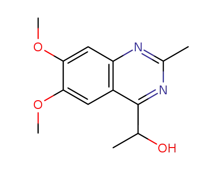 Molecular Structure of 74990-27-5 (4-(1-hydroxyethyl)-6,7-dimethoxy-2-methylquinazoline)