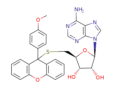 (2R,3R,4S,5S)-2-(6-Amino-purin-9-yl)-5-[9-(4-methoxy-phenyl)-9H-xanthen-9-ylsulfanylmethyl]-tetrahydro-furan-3,4-diol