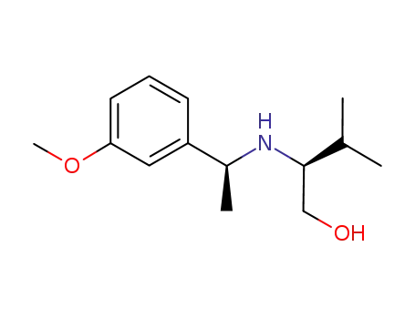 Molecular Structure of 1010385-12-2 ((S)-2-{[1-((S)-3-methoxyphenyl)ethyl]amino}-3-methylbutan-1-ol)