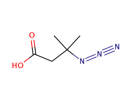 Molecular Structure of 105090-72-0 (Butanoic acid, 3-azido-3-methyl-)