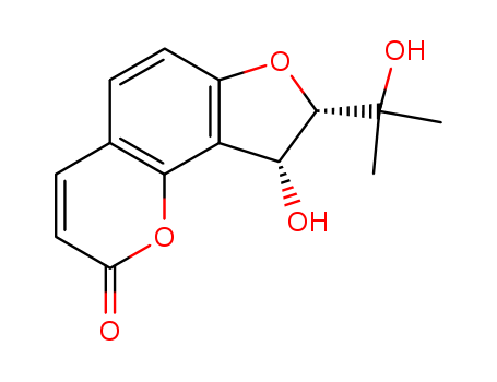 2H-Furo[2,3-h]-1-benzopyran-2-one,8,9-dihydro-9-hydroxy-8-(1-hydroxy-1-methylethyl)-