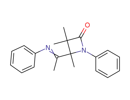 3,3-dimethyl-1-phenyl-4-<N-(phenyl)-(1'-methyl)-azomethinyl>-2-azetidinone