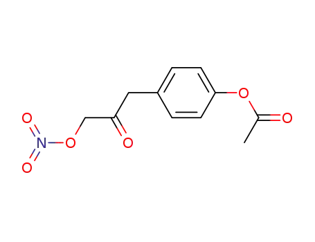 Molecular Structure of 187961-94-0 (acetic acid 4-(3-nitrooxy-2-oxo-propyl)phenyl ester)